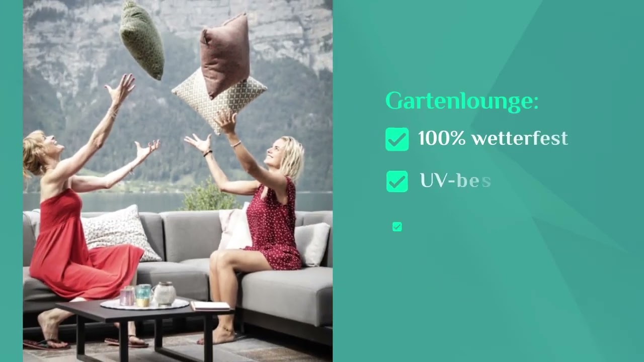 Gartenlounge wetterfest Neuheit im Garten in der Schweiz. Jetzt mehr zeit im Garten verbringen.