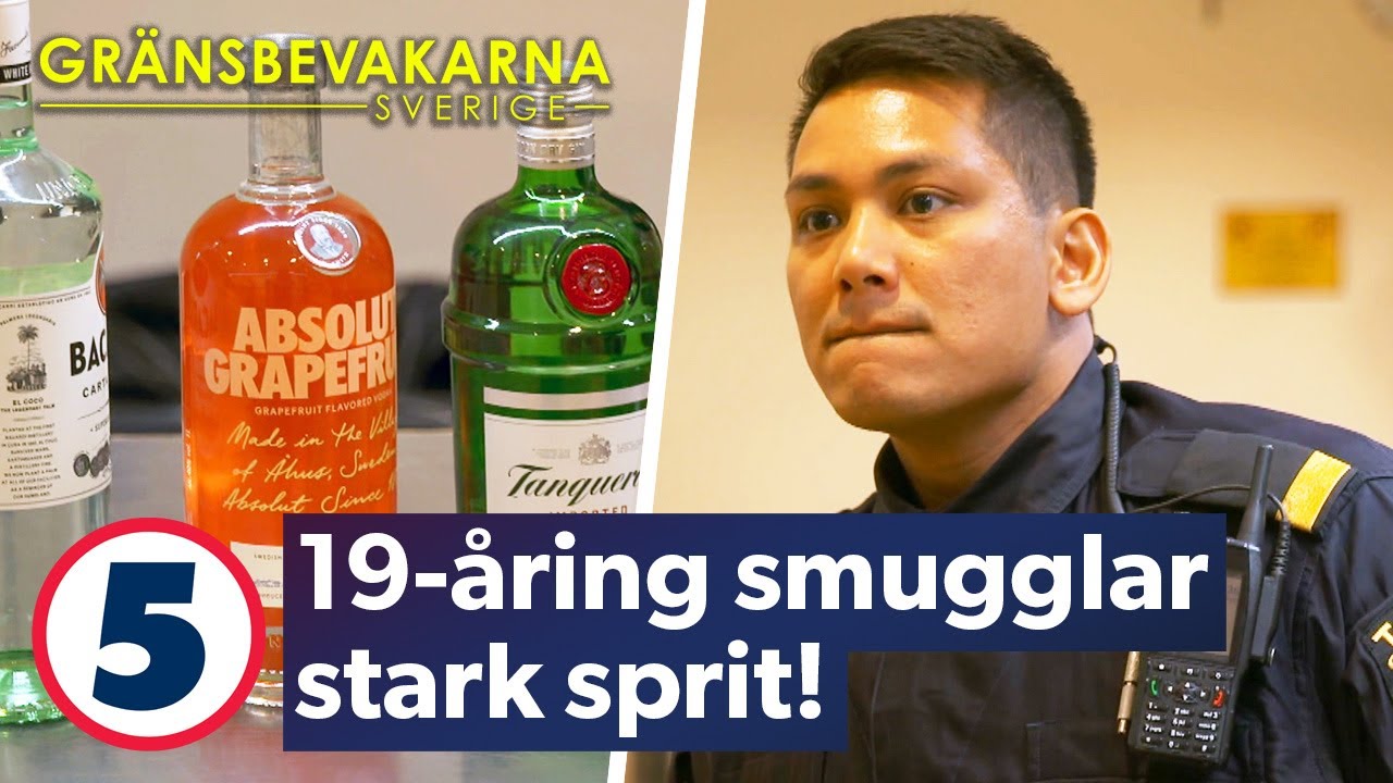 Tullen tar 19-åring som smugglat flera liter sprit | Gränsbevakarna Sverige | Kanal 5 Sverige