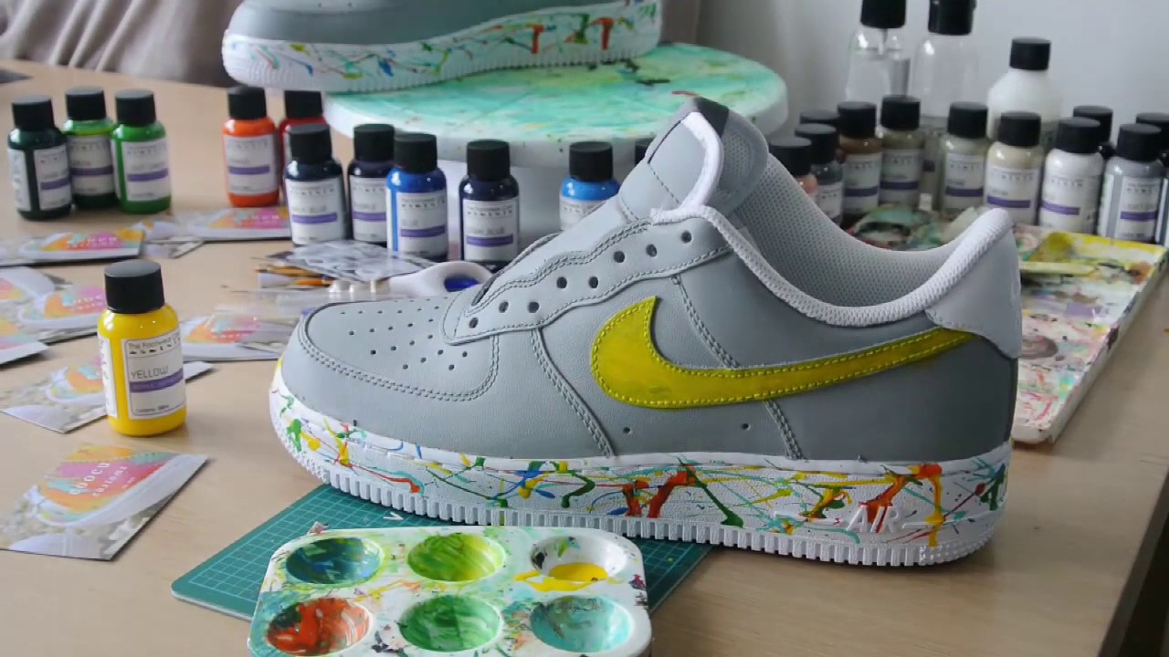 How to Customise Nike Air Force 1 Trainers - Paint Drip & Splatter by COOZE® Customs