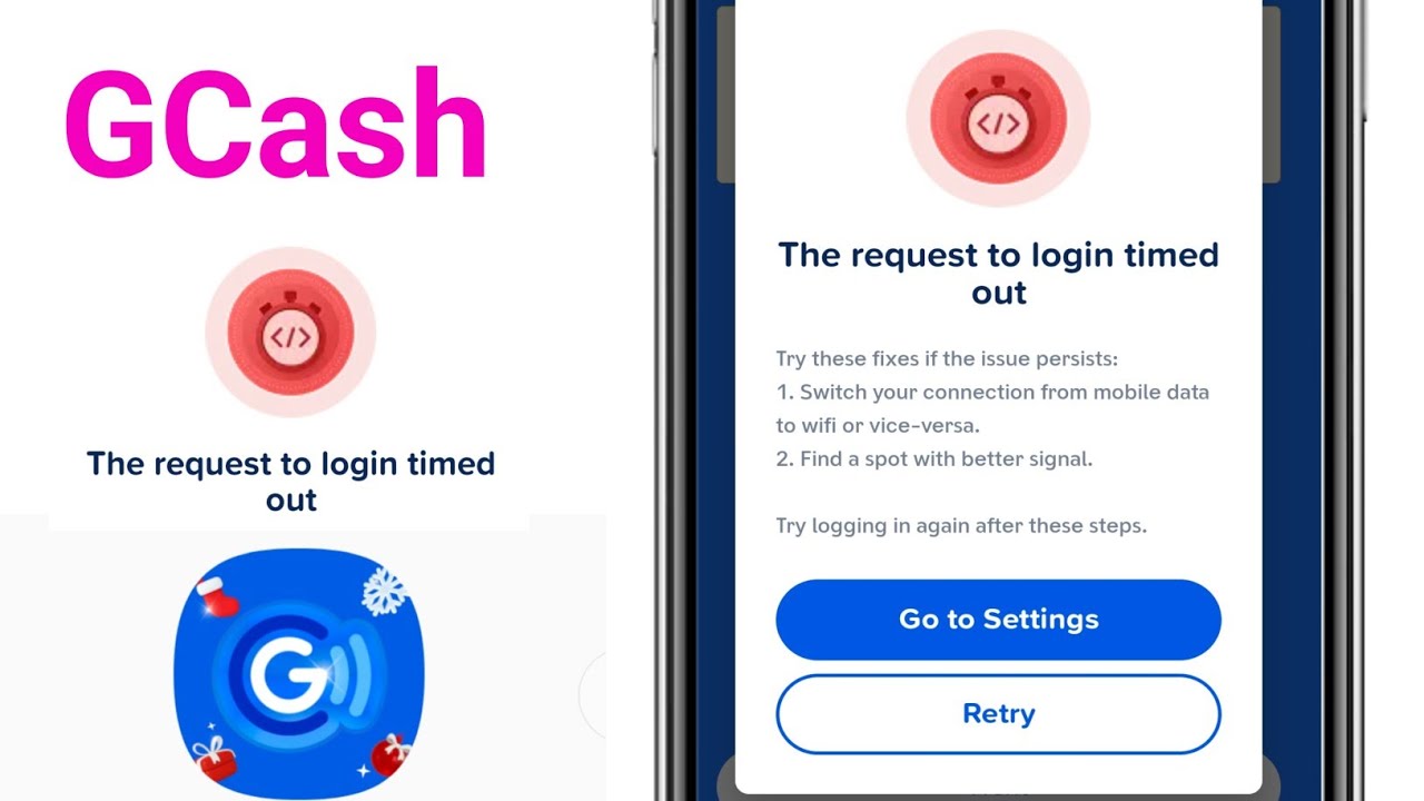 GCash The request to login timed out Problem || Fix The request to login timed out Problem on Gcash