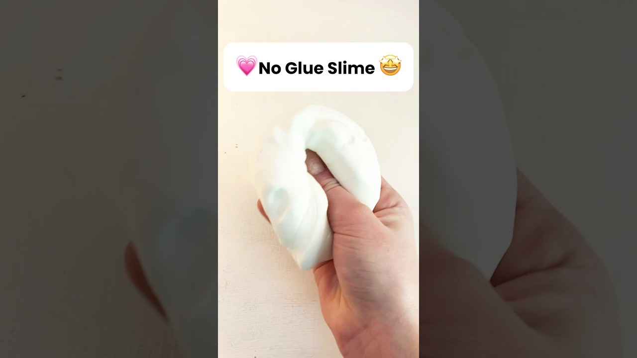 Easy no glue slime recipe! 😜💗✨#moon dough#diy#try#craft#fun#fyp#fidget 🤩🫶🏻