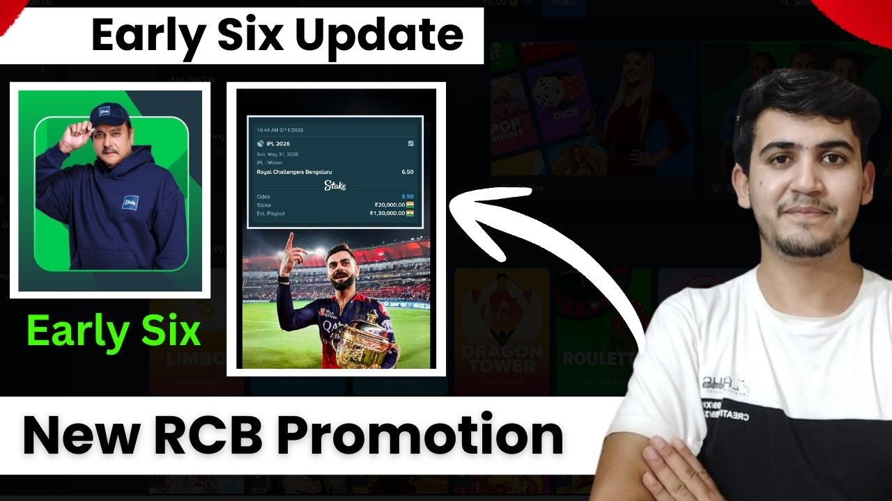 New IPL RCB Team Promotion || Early Six Update #stake #tech