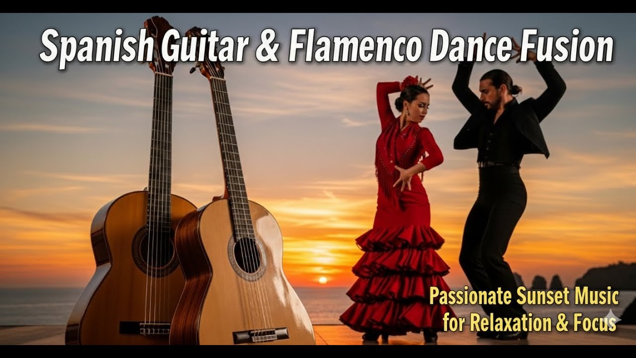 Spanish Guitar & Flamenco Dance Fusion | Passionate Sunset Music for Relaxation & Focus