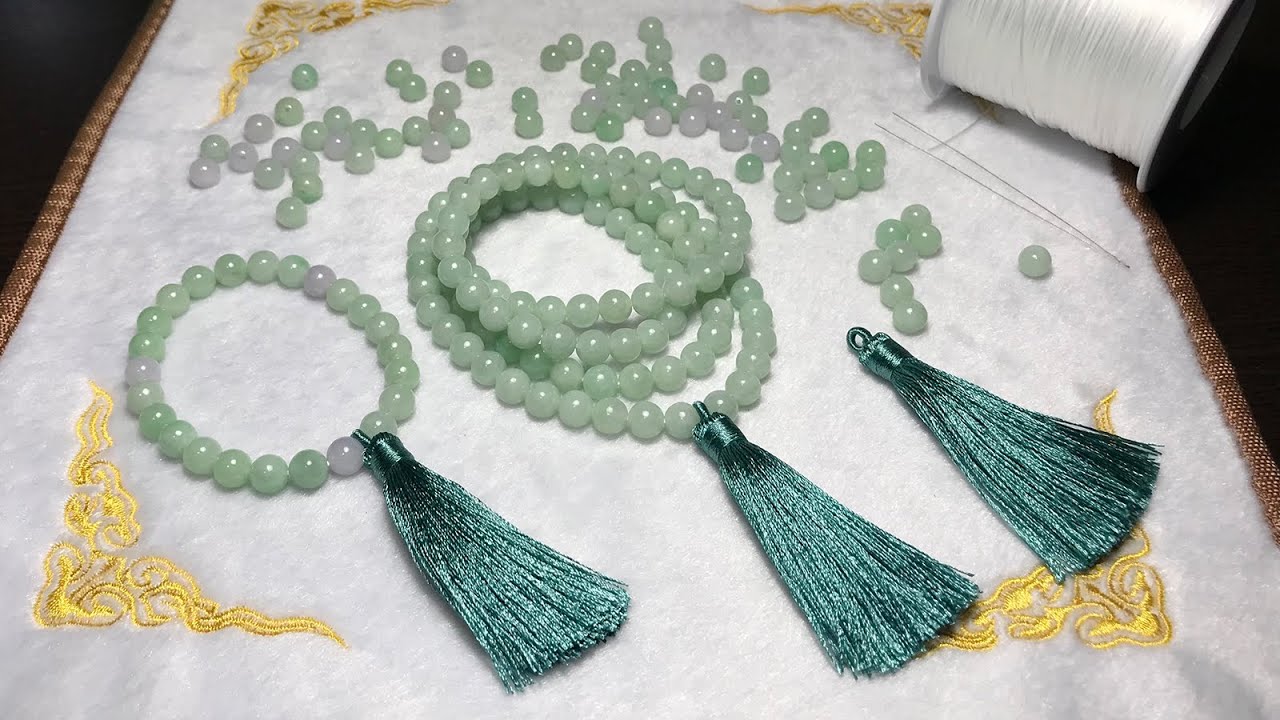 Making 108 Prayer Beads with Natural Jadeite | Healing Benefits of Jade