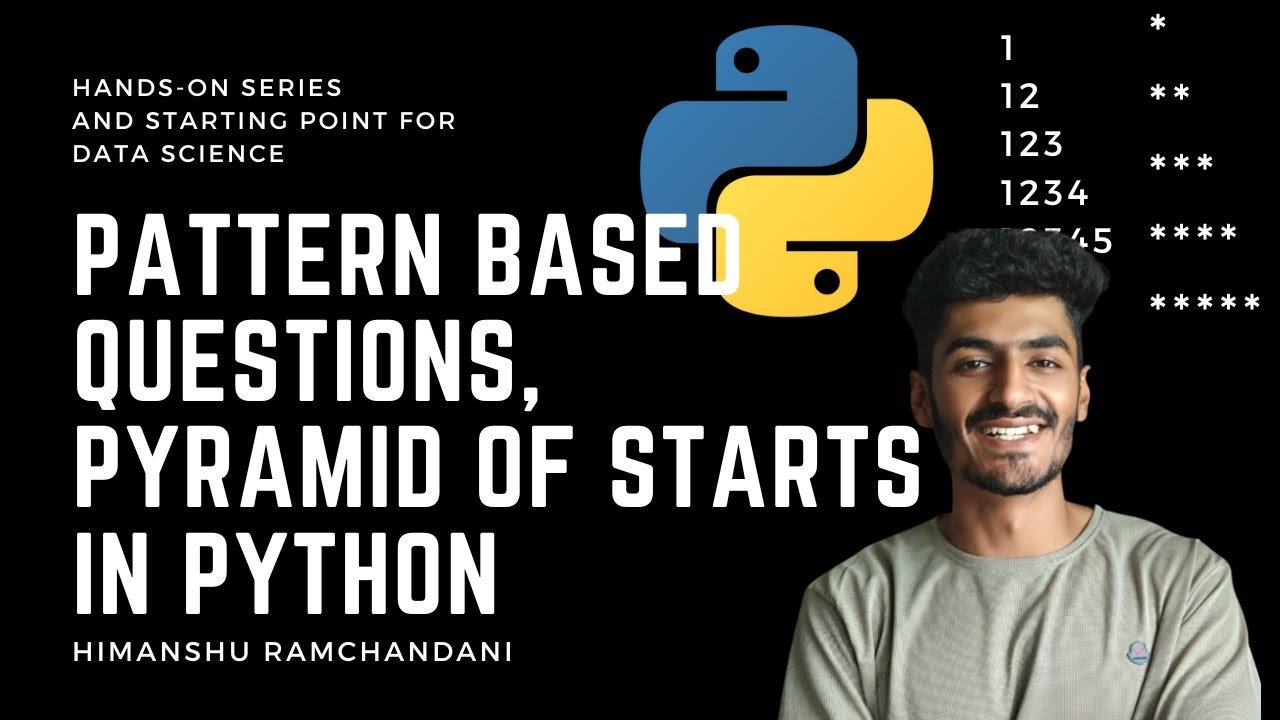 24 | Pattern-based questions | Pyramid of Starts in Python