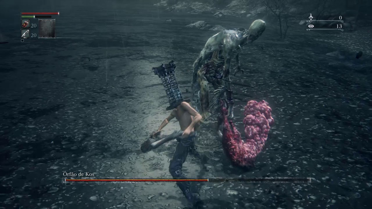 Bloodborne BL4 - Orphan of Kos without Rolling/Sprinting/Quickstepping/Parrying/Buffs/Runes