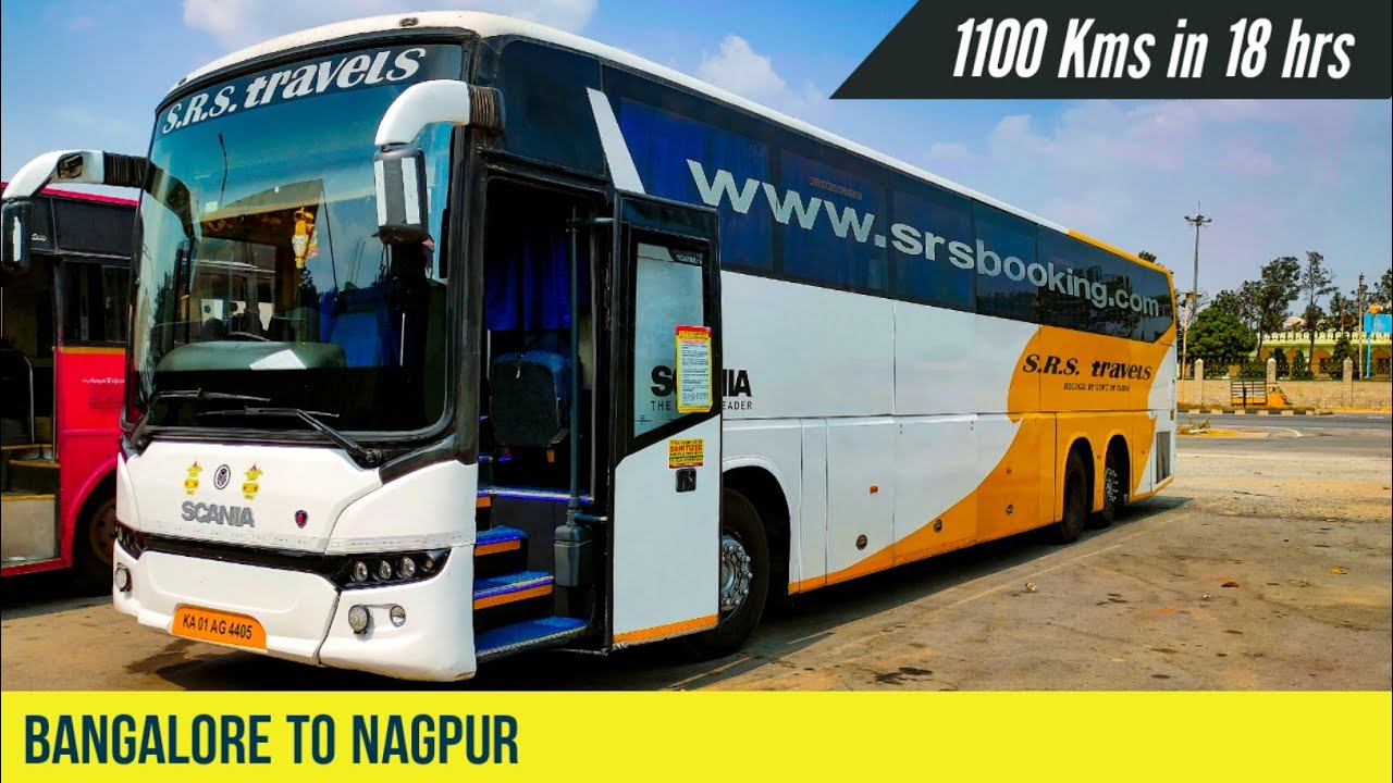 BANGALORE TO NAGPUR BUS JOURNEY | SRS SCANIA SEMI SLEEPER BUS VLOG | 1100 KMS IN 18 HOURS🔥