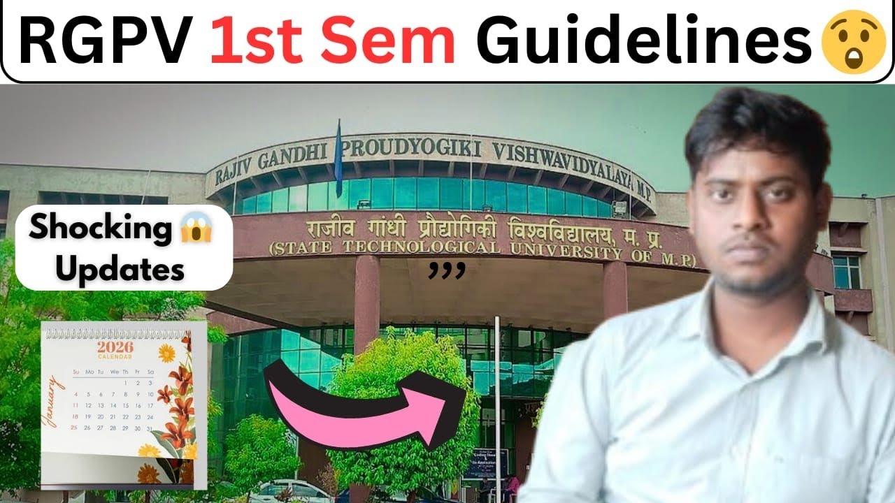 First semester guidelines upcoming exam RGPV 2025#rgpv #uit 