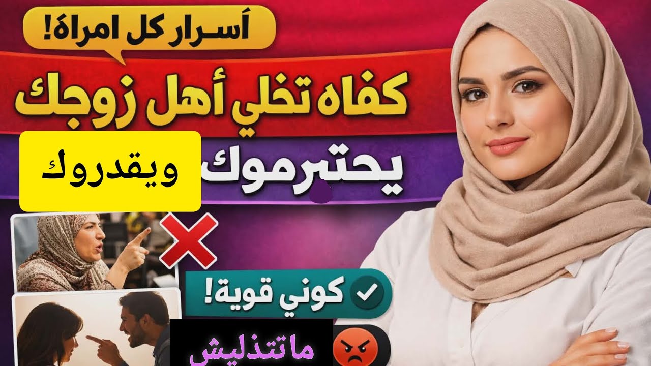 كيفاش تخلي أهل زوجك ميذلوكش ويحسبولك ألف حساب  وتفرضي احترامك عليهم (حتى عدوك )من أول يوم