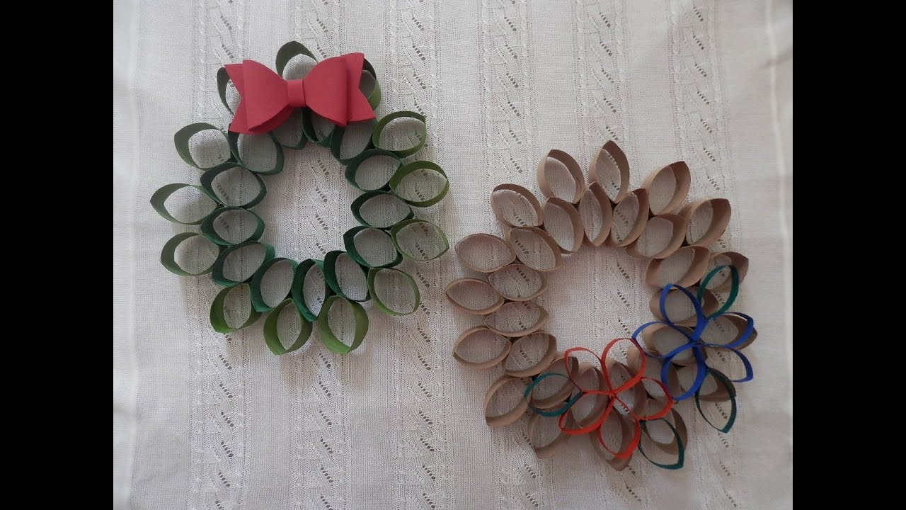 Guirlanda com rolinho de papel - Artesanato/ Reciclagem/ Passo a passo/ Tutorial/ Diy