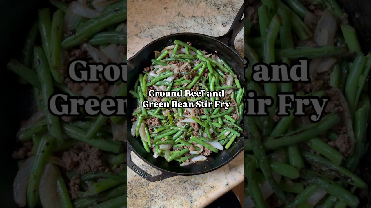 Ground Beef and Green Bean Stir Fry #recipe