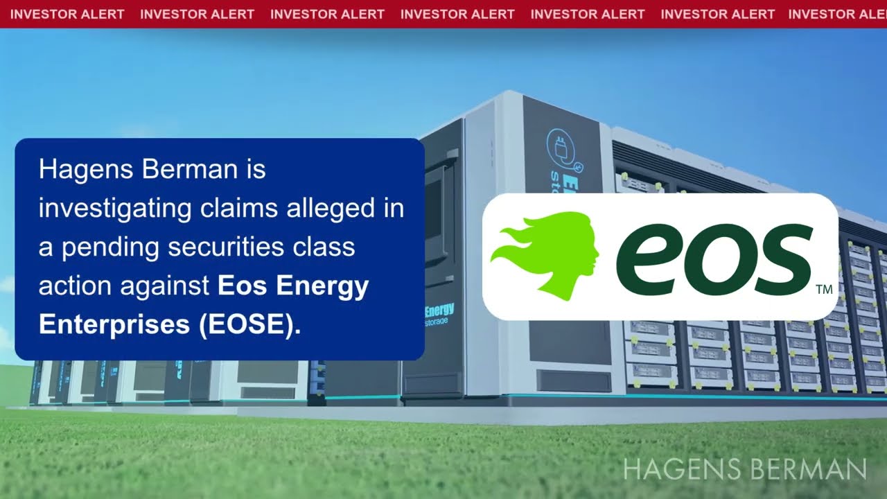 Eos Energy Enterprises (EOSE) Face Investor Securities Class Action Lawsuit, Shares Crater 39%