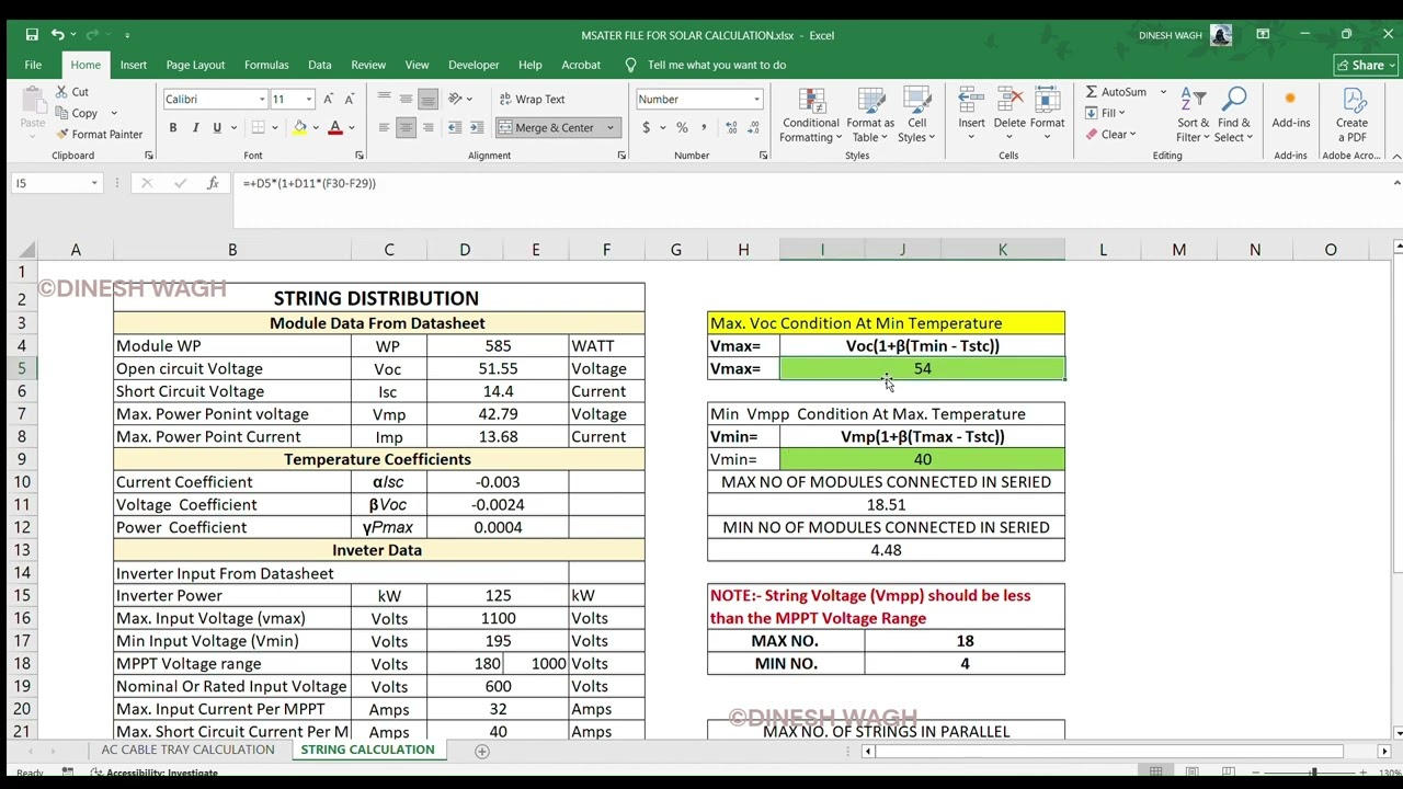 Master In Solar String Design in 6 Minutes | Voltage & Panel Sizing