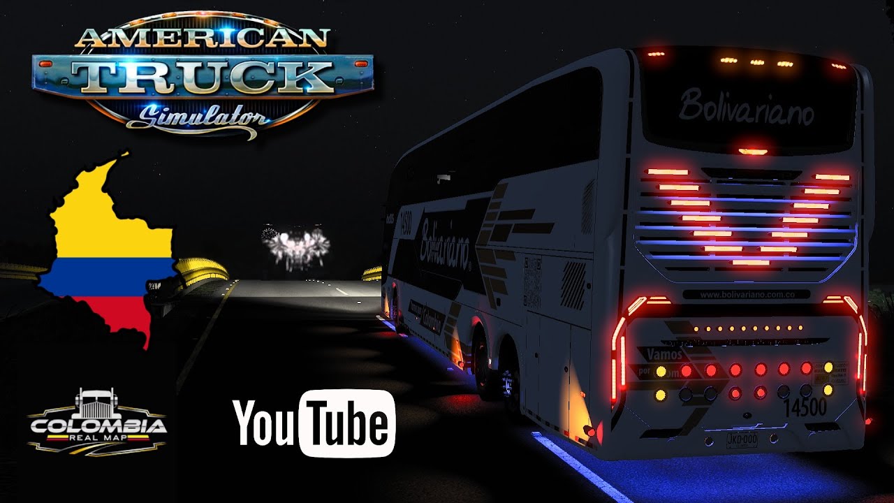 American Truck Simulador | Destino al Buga | Busstar S2 DD | ATS Colombia real map