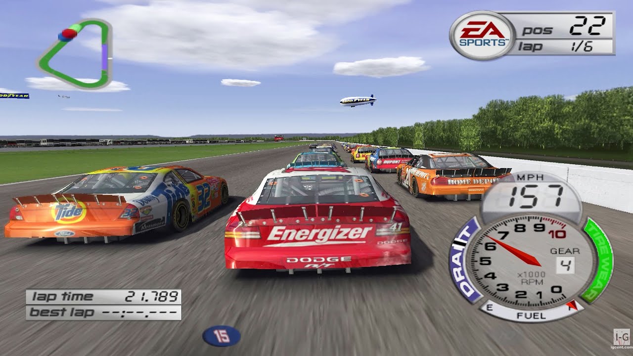 NASCAR Thunder 2003 - PS2 Gameplay (4K60fps)