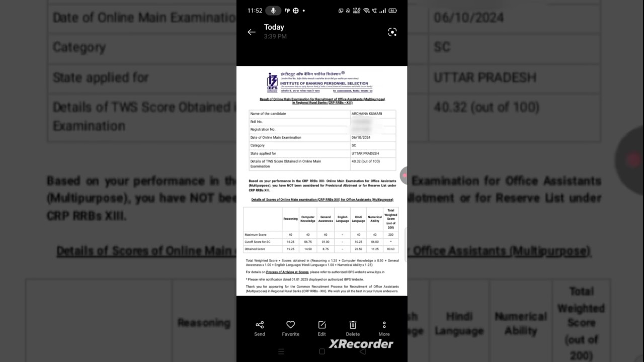 my rrb clerk mains scorecard 