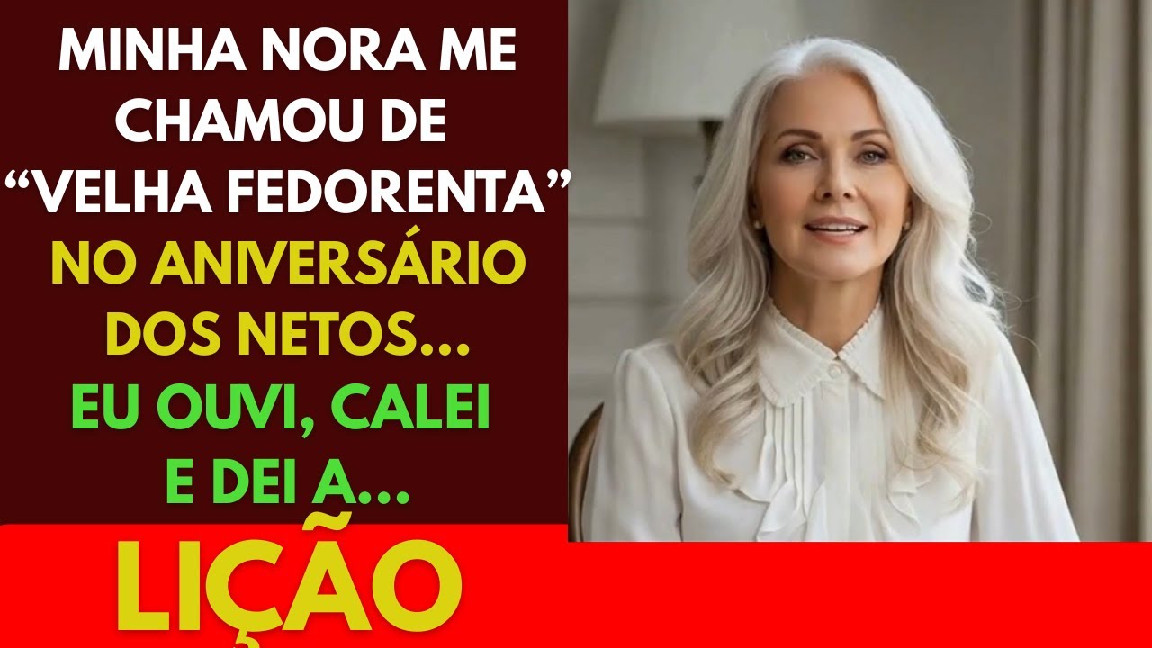 Minha nora me chamou de “velha fedorenta” no aniversário dos netos — eu ouvi, calei e dei a lição