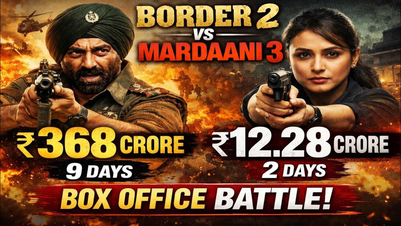 Border 2 Day 9 Box Office 😱 ₹368Cr Worldwide | 500Cr Confirm? | Mardaani 3 2 Days