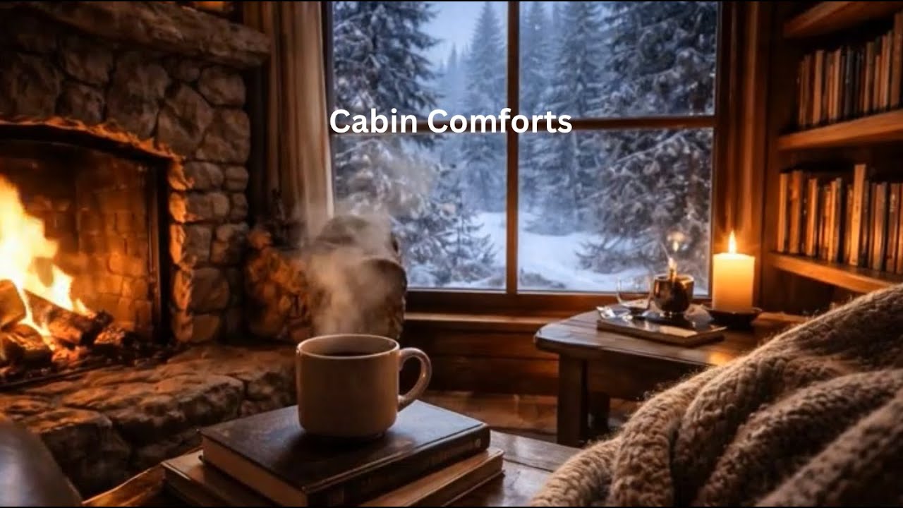 Cabin Comforts | 2hrs of Fire Crackling Sounds & Cozy Winter Ambience