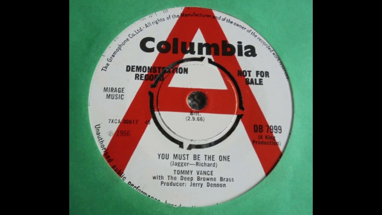 Tommy Vance - You Must Be The One ‐ Columbia DB 7999 (1966)