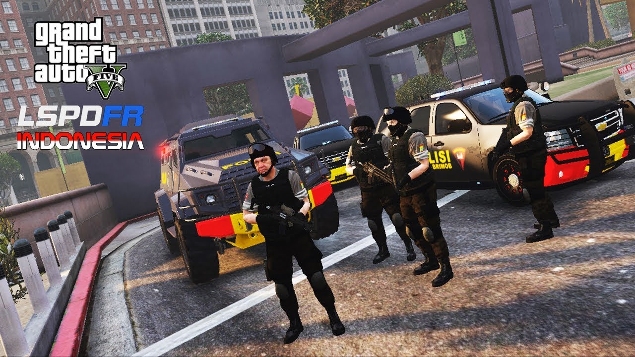 GTA 5 LSPDFR INDONESIA - EP 03 - BRIMOB In Action!!! (GTA 5 REAL LIFE PC MOD)