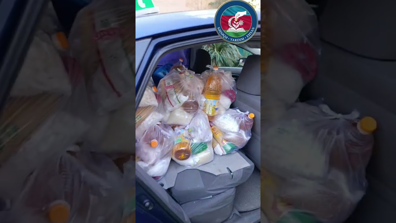 Balakəndə Fitrə zəkati ilə alinan ərzaqlari, Ailələrə payladiq. 