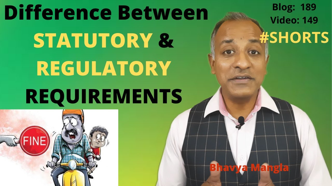 #Shorts| Difference Between Statutory & Regulatory Requirements | IATF 16949 | Bhavya Mangla|English