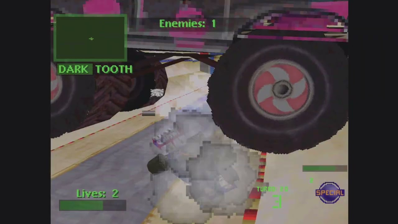 Twisted Metal 2 World Tour dark tooth easy kill by twister