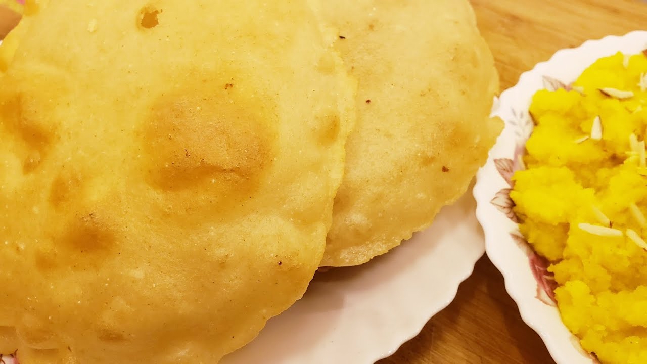Halwa Puri | Puri bnany ka Tarik |Soft Halwa Poori recipe 
