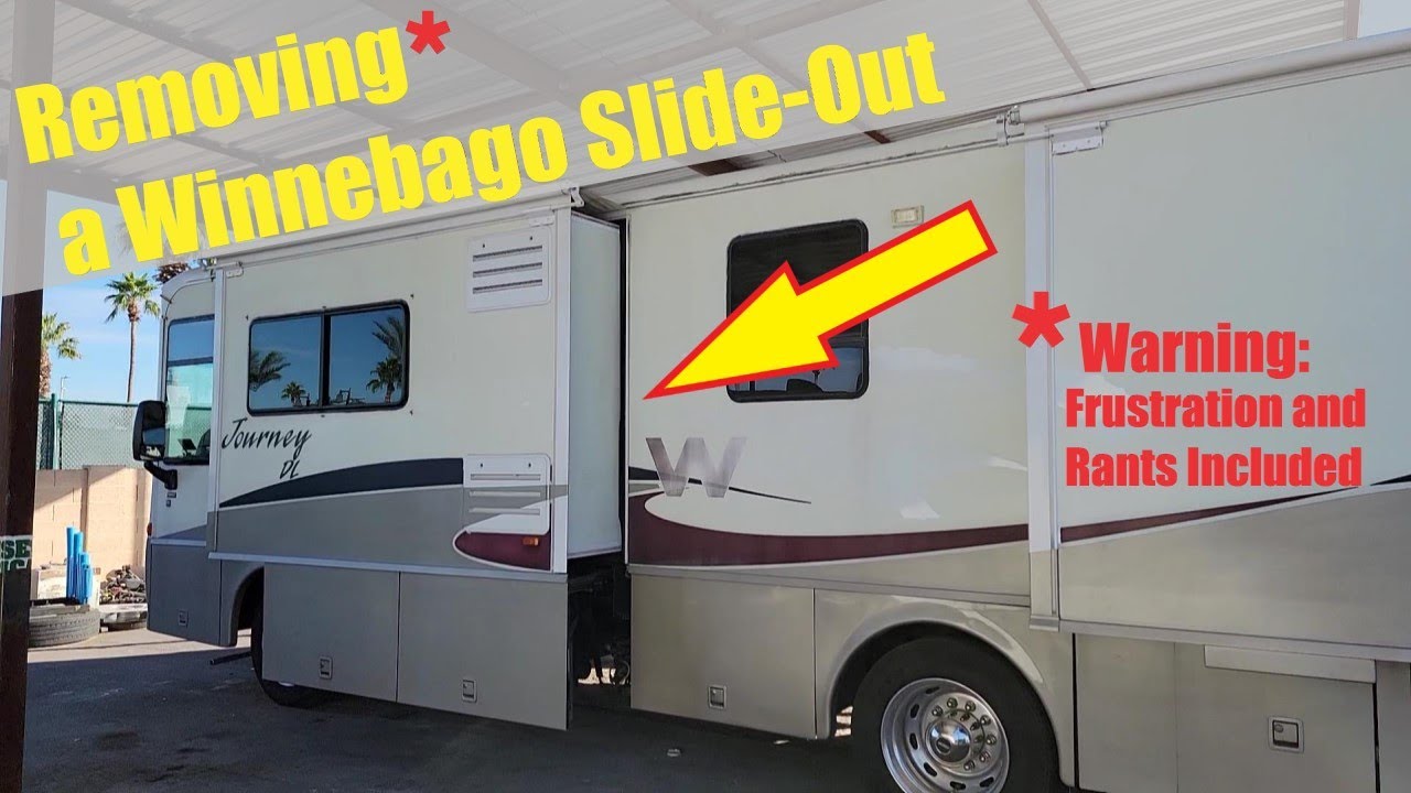 Ремонт и снятие выдвижных секций Winnebago, часть 1
