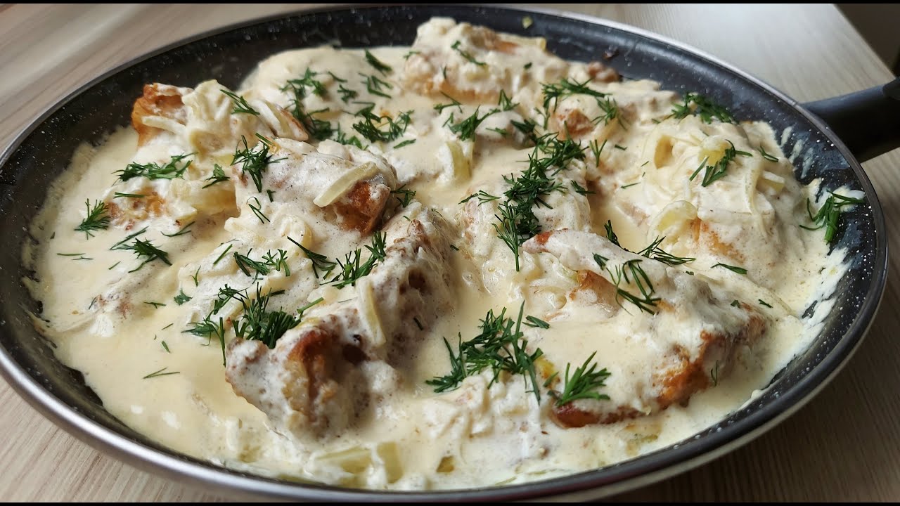Жареная щука в сметане-пошаговый рецепт. Как приготовить вкусно щуку! Щука с луком в сметанном соусе