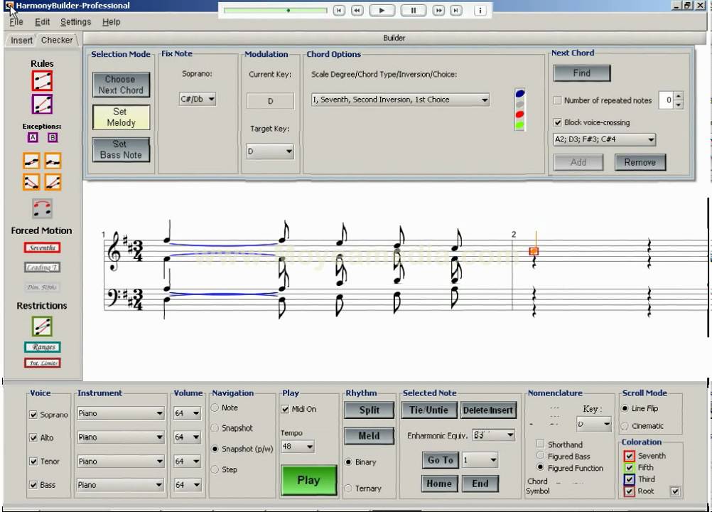 How to harmonize a melody with composition software