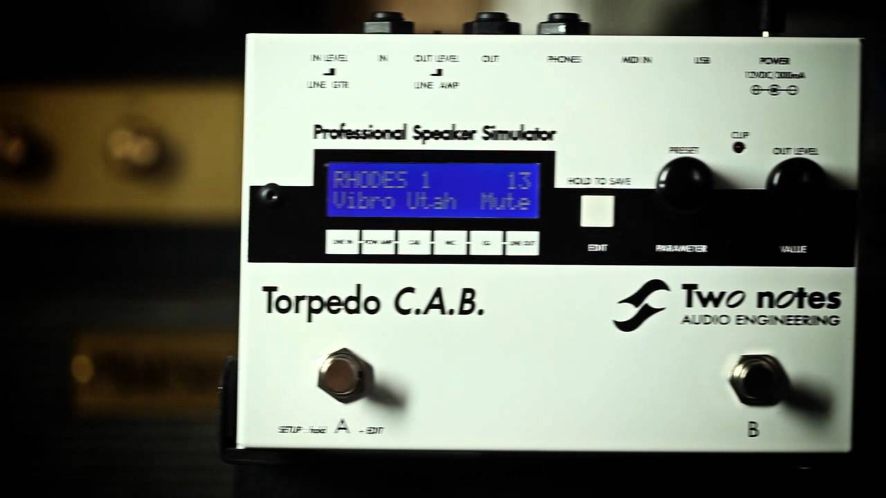 TWO-NOTES TORPEDO C.A.B. SIMULATOR PEDAL DEMO