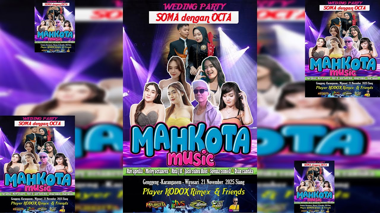 Live Streaming  MAHKOTA MUSIC Wedding OKTA & SOMA - 21 Nov 2025 - DP Audio - TVS Record