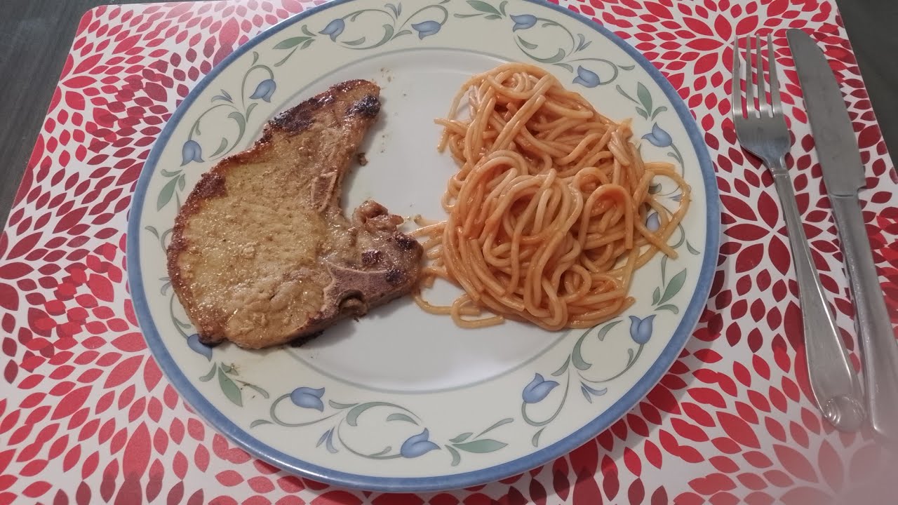 CHULETA DE CERDO A LA MOSTAZA 