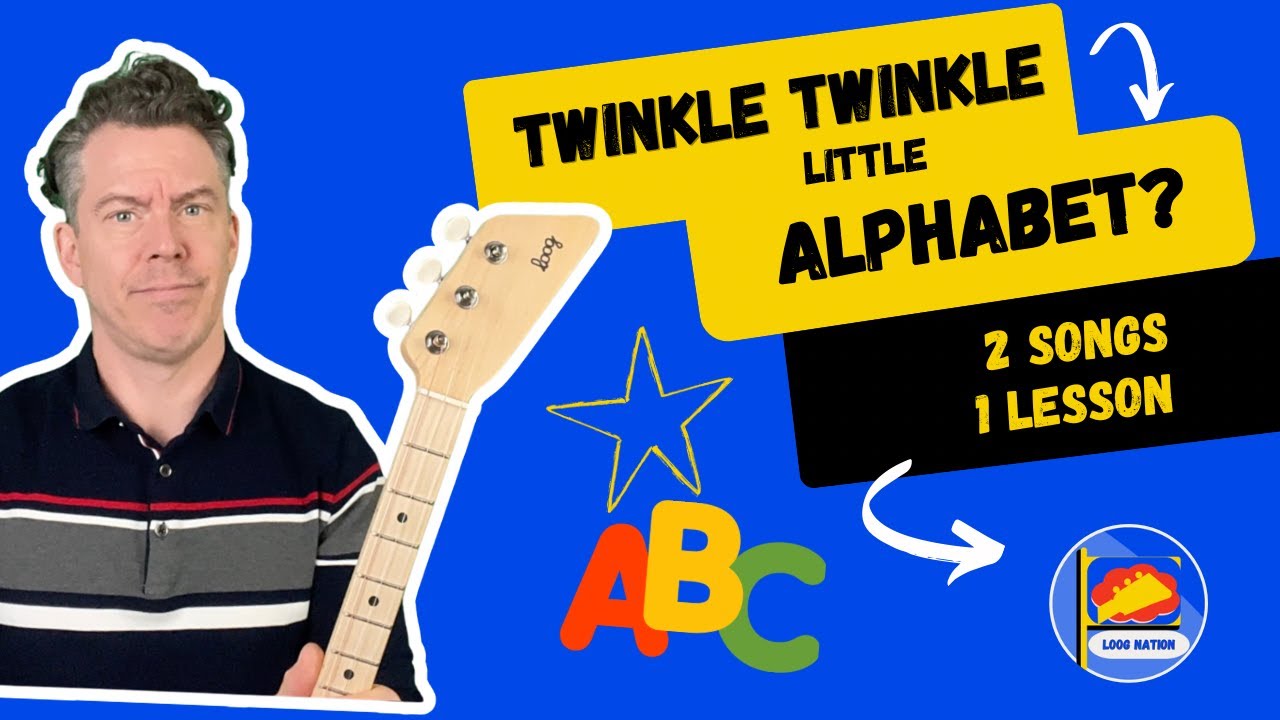 Twinkle Twinkle Little Star: Easy Lesson for Beginners - Alphabet song | Loog Guitar 2024