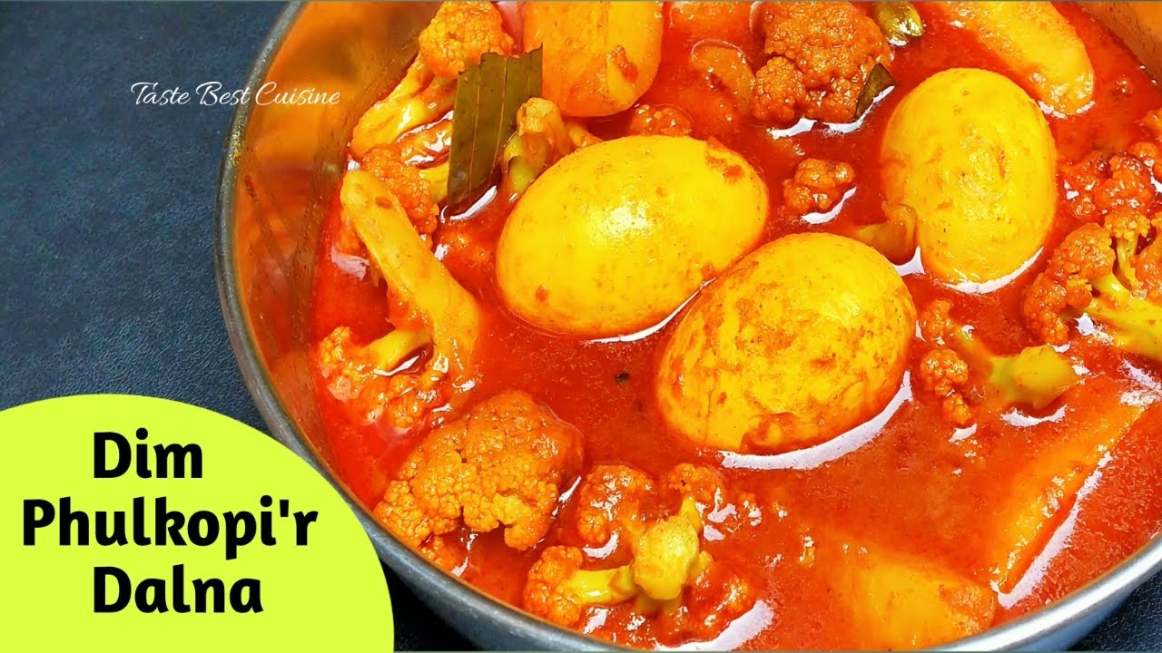 ডিম ফুলকপির ডালনা | Dim Phulkopi'r Dalna Recipe |