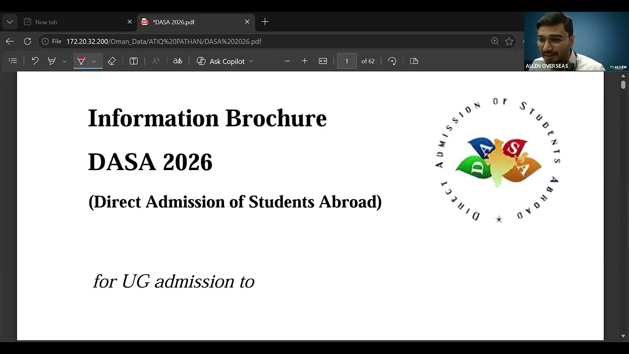 DASA 2026 Explained | Complete Admission Guide for NRI, OCI & CIWG Students