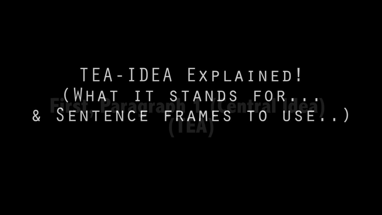 English Language Arts (ELA) Common Core Regents - Part 3 Text Analysis Structure TEA IDEA Explained