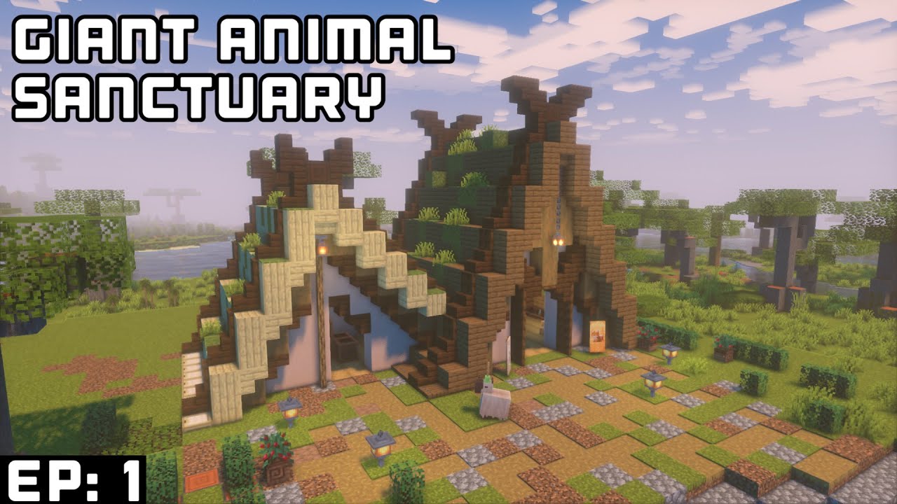 Building a HUGE animal RESCUE in MODDED MINECRAFT | EP 1 The Hub / Research Center