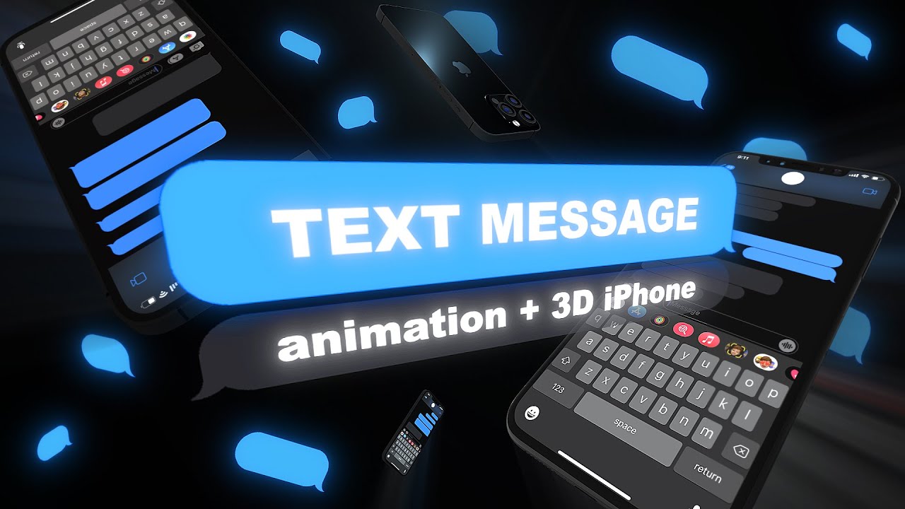 Анимация текстовых сообщений с помощью 3D-урока для iPhone в After Effects