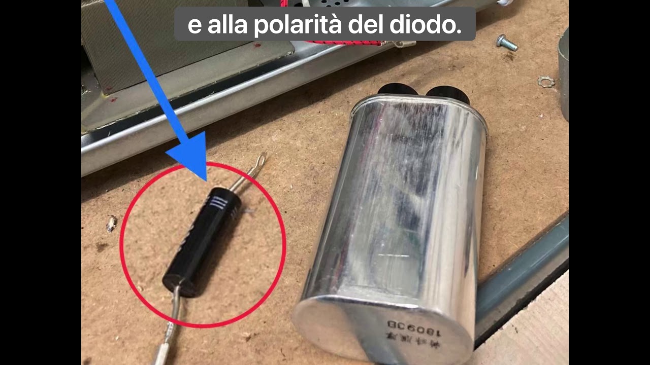 Sostituzione condensatore e diodo forno a microonde
