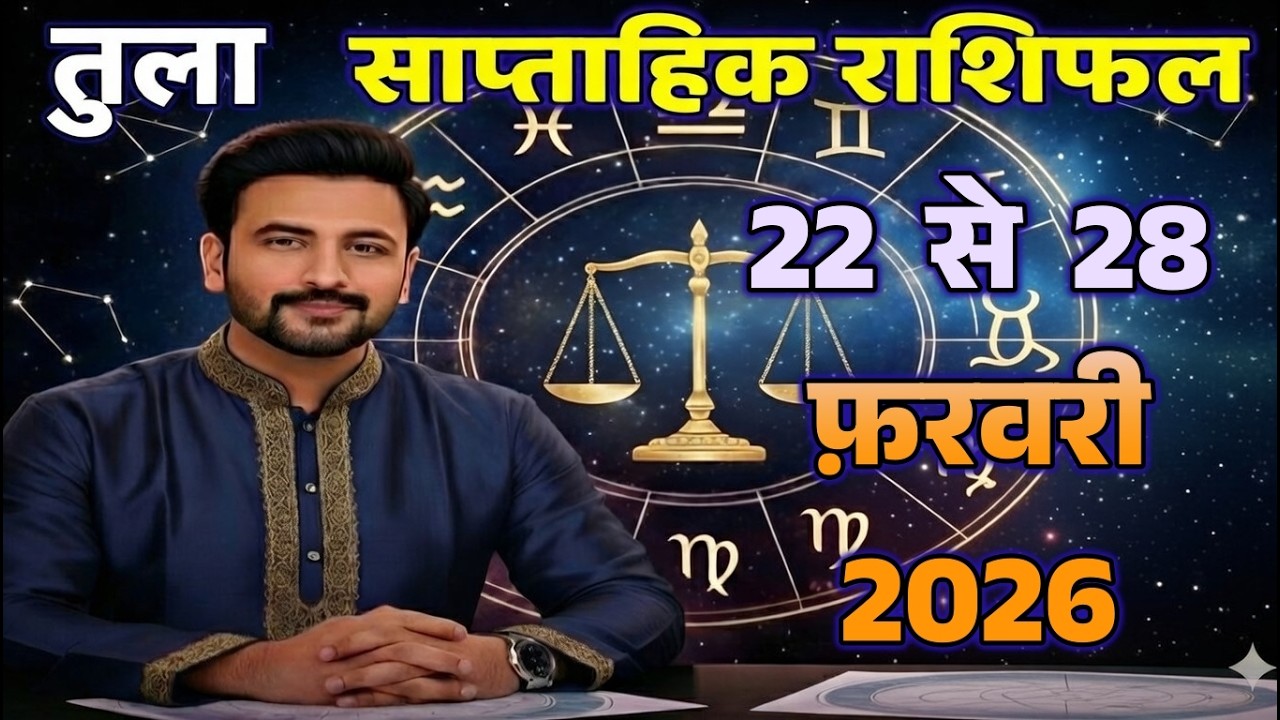 तुला  साप्ताहिक राशिफल 22 से 28 फ़रवरी 2026 | पंचग्रही योग से बड़ा धमाका!? | Tula Saptahik Rashifal