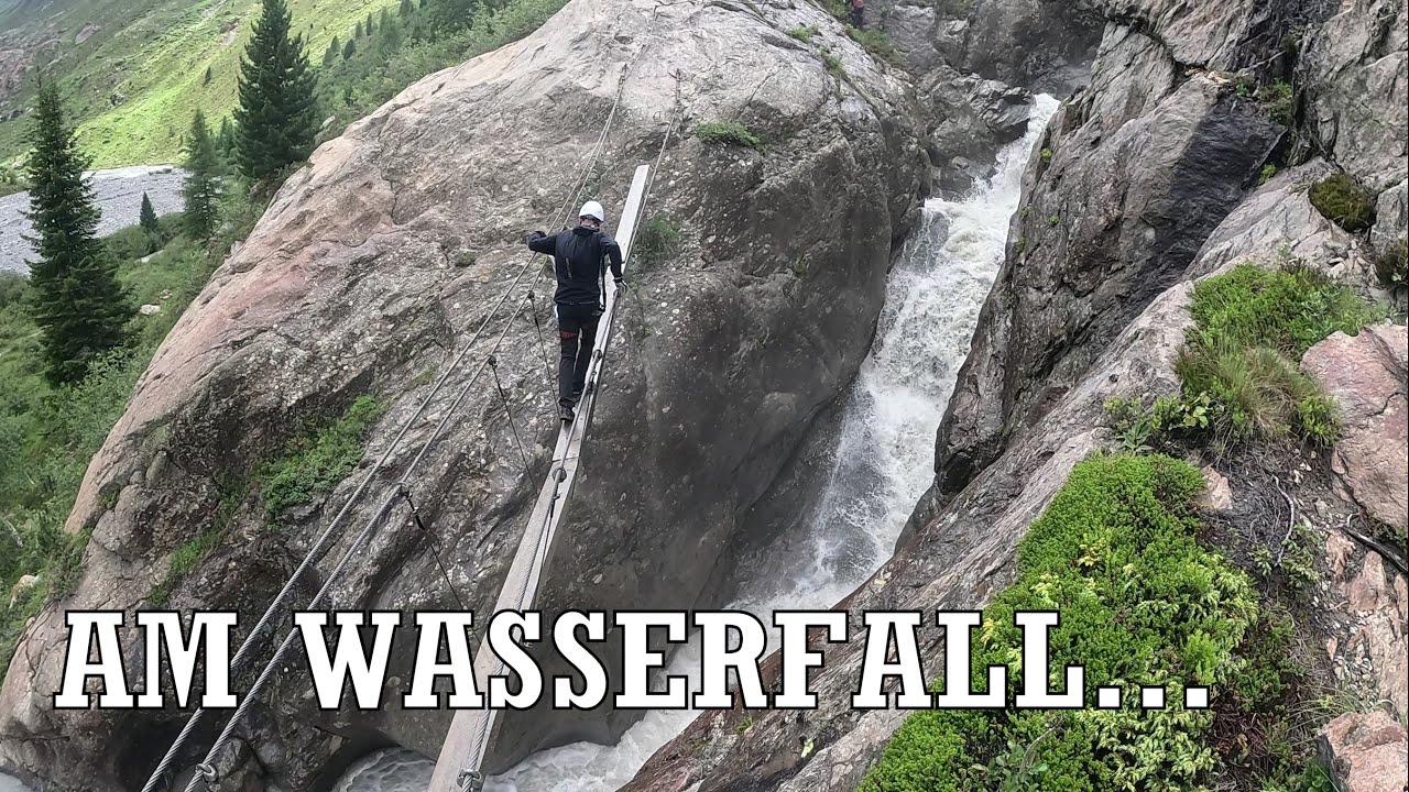 Klettern am Riffelbach-Wasserfall | Holderli-Seppl Klettersteig (B/C) | Kaunertal