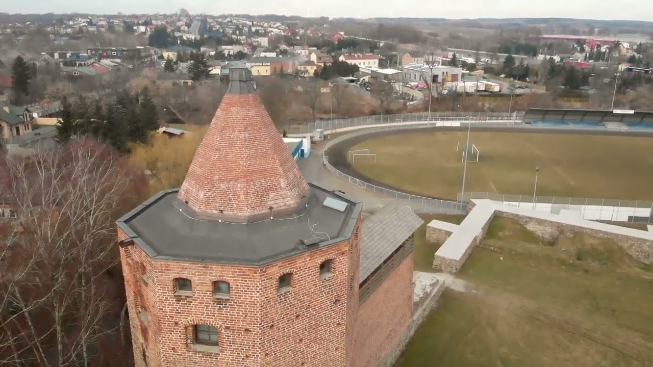 Rawa Mazowiecka Zamek Książąt Mazowieckich XIV w.  Dron.