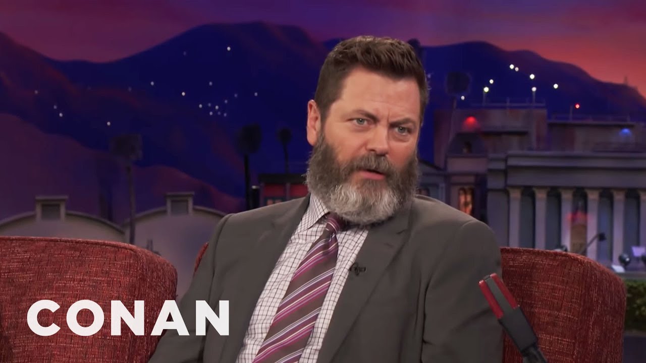 Nick Offerman Fell In Love With Megan Mullally&rsquo;s Filthy Sense Of Humor | CONAN on TBS