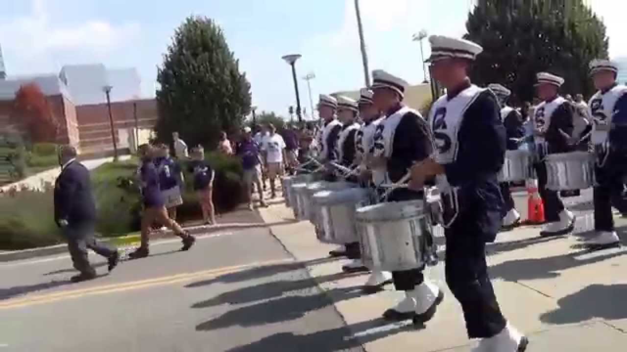 Penn State Drumline Marching to Beaver Stadium. PSU Cadence. Sept. 6th 2014