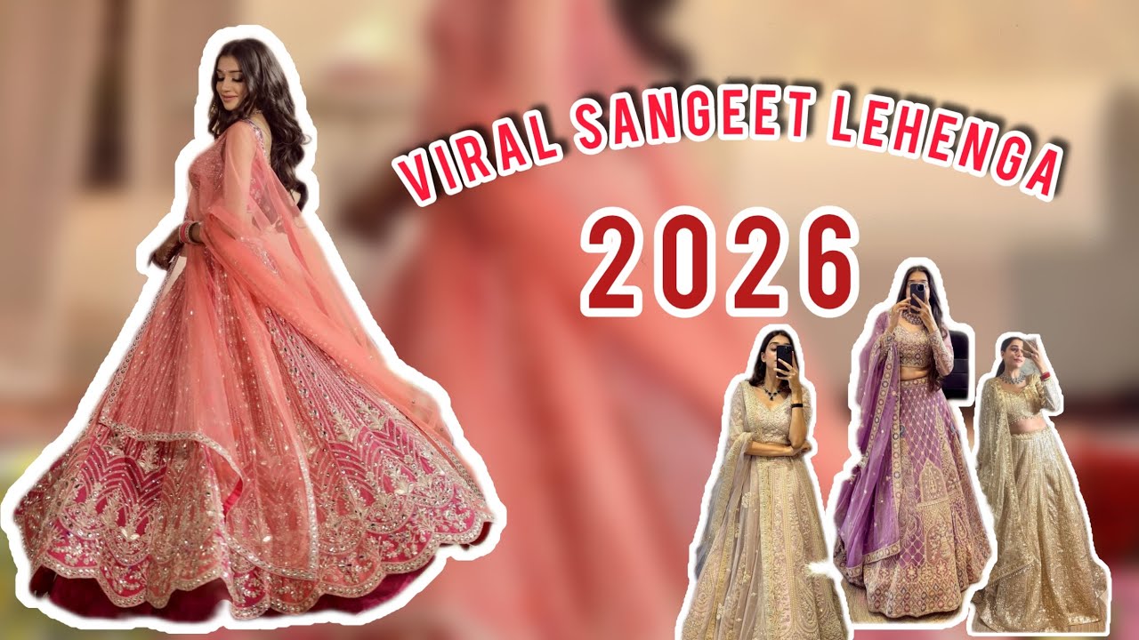 Trendy beautiful lehengas for sangeet brides.