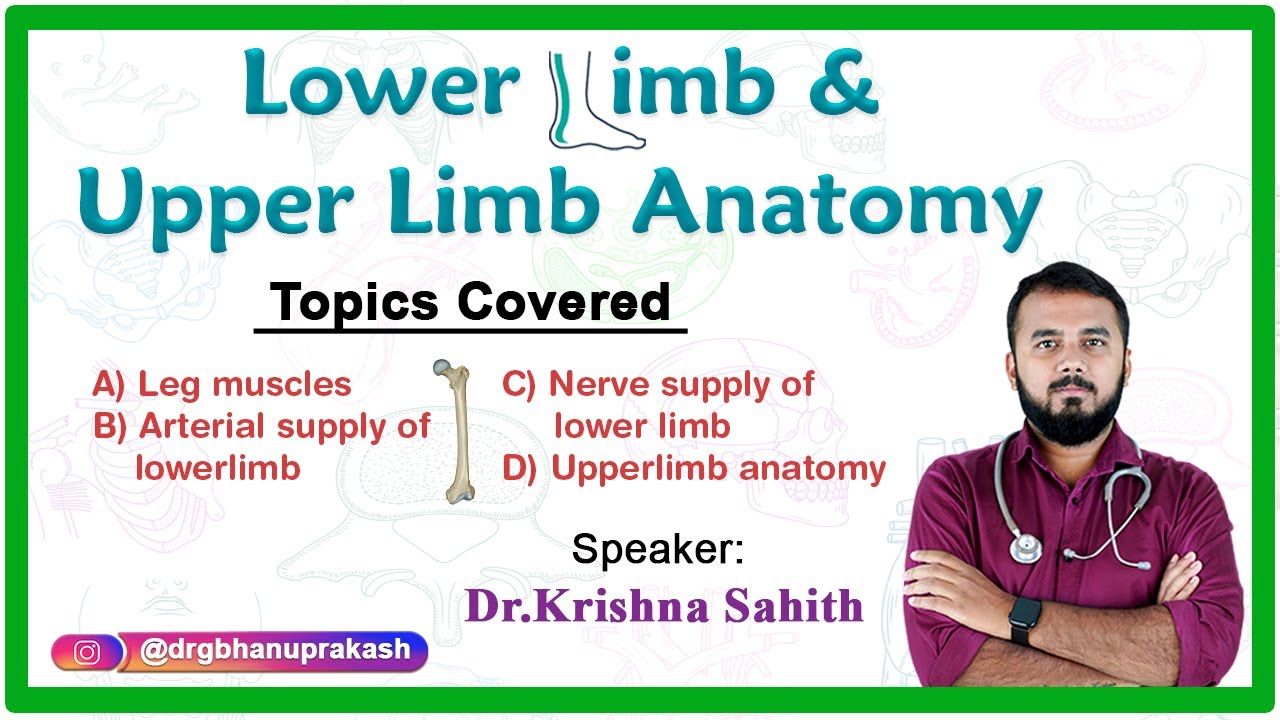 UPPER & LOWER LIMB ANATOMY LIVE STREAM: Know Everything About These Two Sections By Dr. Krishna