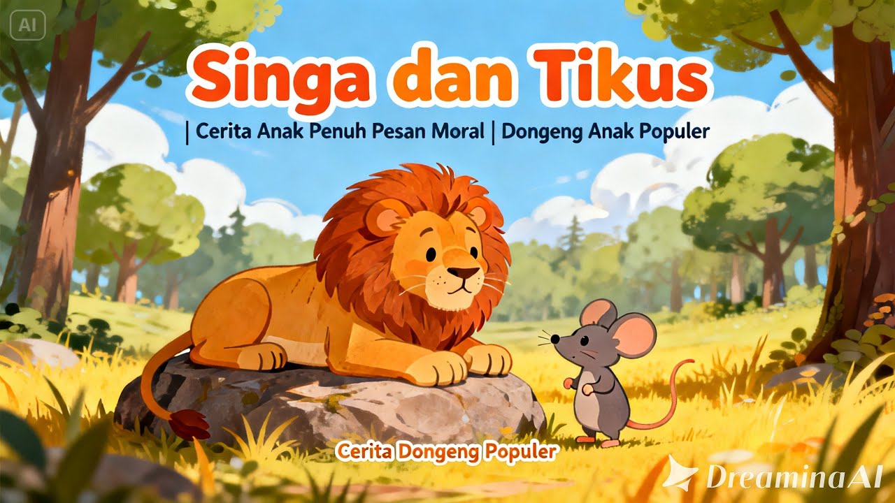 Singa dan Tikus | Cerita Anak Penuh Pesan Moral | Dongeng Anak Populer